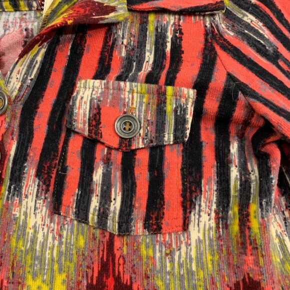 Uncle Frank Shirt Dress Womens Sz S Aztec Long Sleeve Patterned 1/4 Button Front - Picture 6 of 16